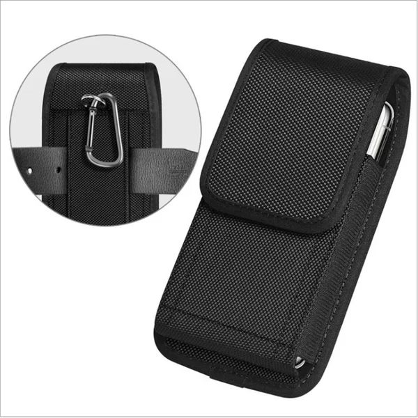 Nylon Cloth Outdoor Sports Mobile Phone Bag Riding Climbing Buckle Oxford Spinning Mobile Phone Waist Bag Leather Case Tactical Waist Bag Vertical