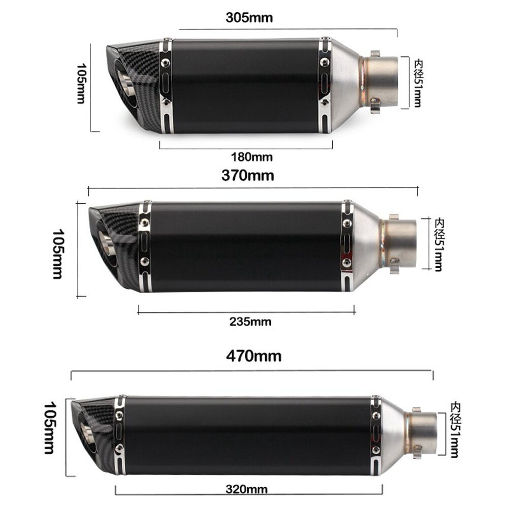 Factory direct motorcycle scooter modified exhaust pipe tail throat spring breeze NINJA small hexagonal round tail exhaust pipe