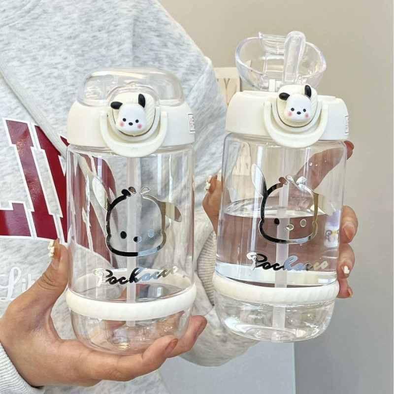 High quality plastic handheld capacious cute shatterproof glass with glass, simple and elegant design