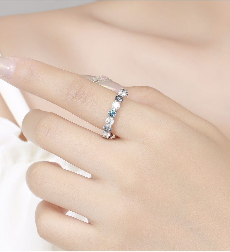 4g Weight Moissanite Inlay Material Rings Classification 1 Piece Quantity Holiday, Daily Occasion 925 Sterling Silver Material Round Pattern All Seasons Season Women's Gender Inlay Design Vacation, Simple Style Style 925 Sterling Silver Moissanite Round Rings Moissanite Rings 1