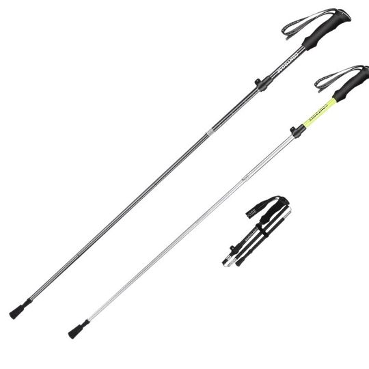 Kuangtu Professional Outdoor Climbing Stick Walking Stick Aluminum Alloy Folding Telescopic Stick Men's and Women's Climbing Crutch Hiking Equipment