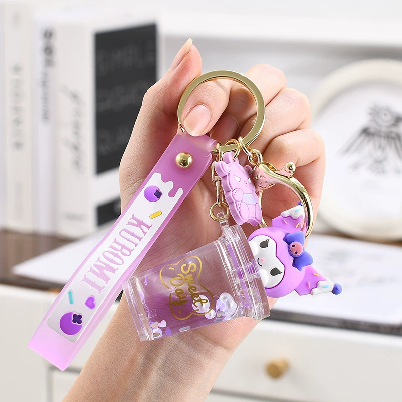 Sanrio, оригинальный мультяшный брелок, для автомобильных ключей, подвеска, аксессуар, высококачественный стиль