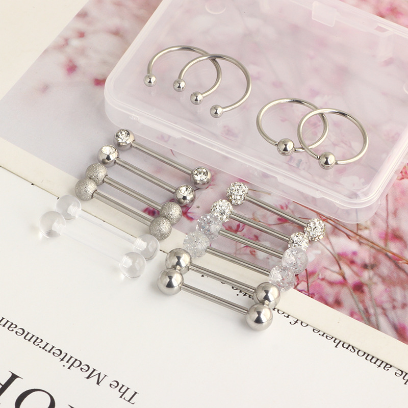 Labret piercing jewelry detail image