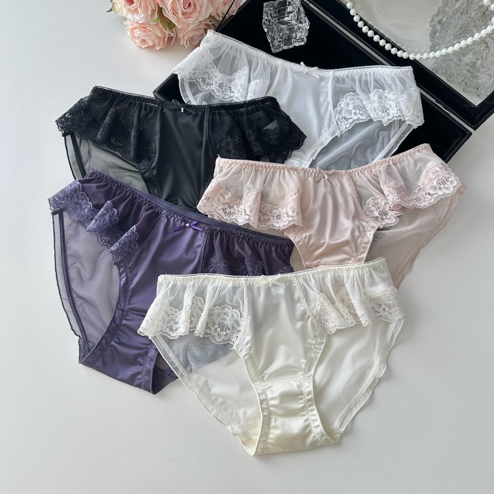 Dawn tipsy European and American sexy lace underwear women's breathable mesh briefs low waist pure desire temptation ladies underwear