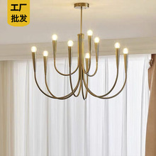 跨境美式吊灯简约北欧乡村风卧室灯中古法式复古设计师餐厅吊灯具
