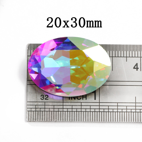 High-end Elliptical Glass Drill K9 Quality Full Glass Drill DIY Jewelry Accessories Embroidery Drill for Clothing Shoes Bags and Accessories