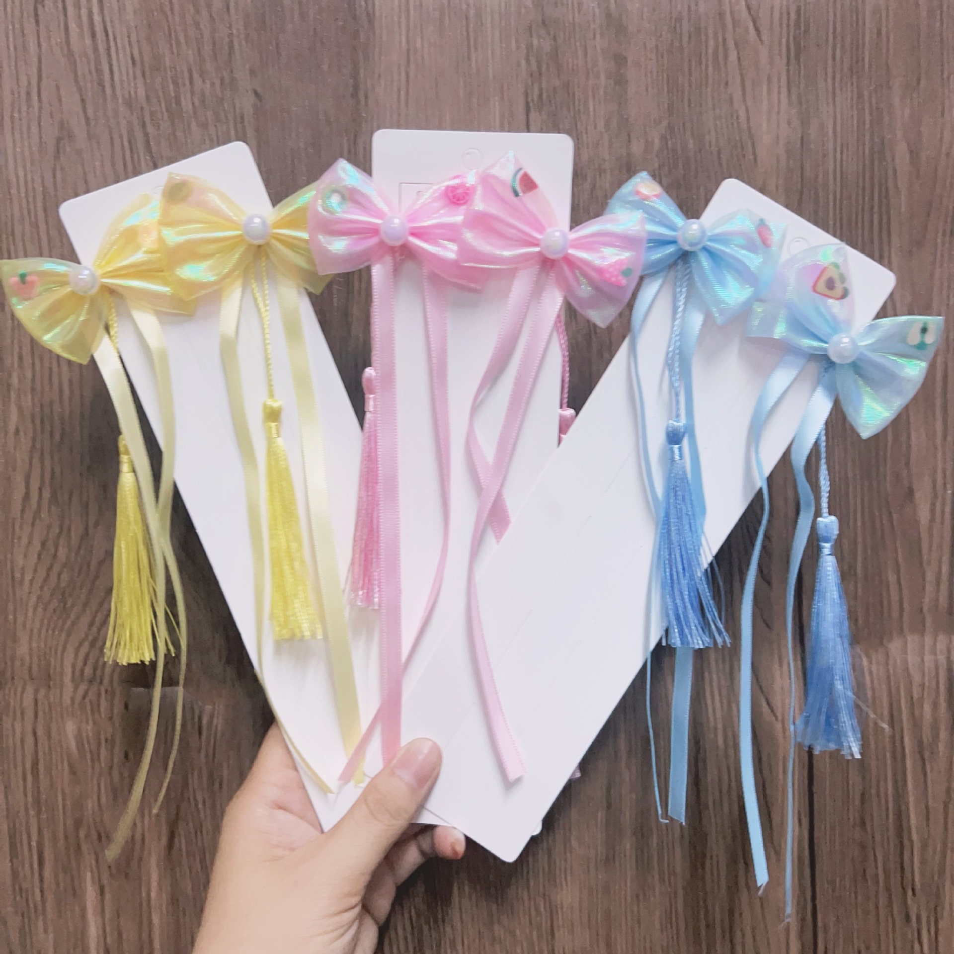 Niña hanfu estilo antiguo arco cinta de los niños horquilla púrpura Internet celebridad pequeña princesa horquilla niñas accesorios para el cabello