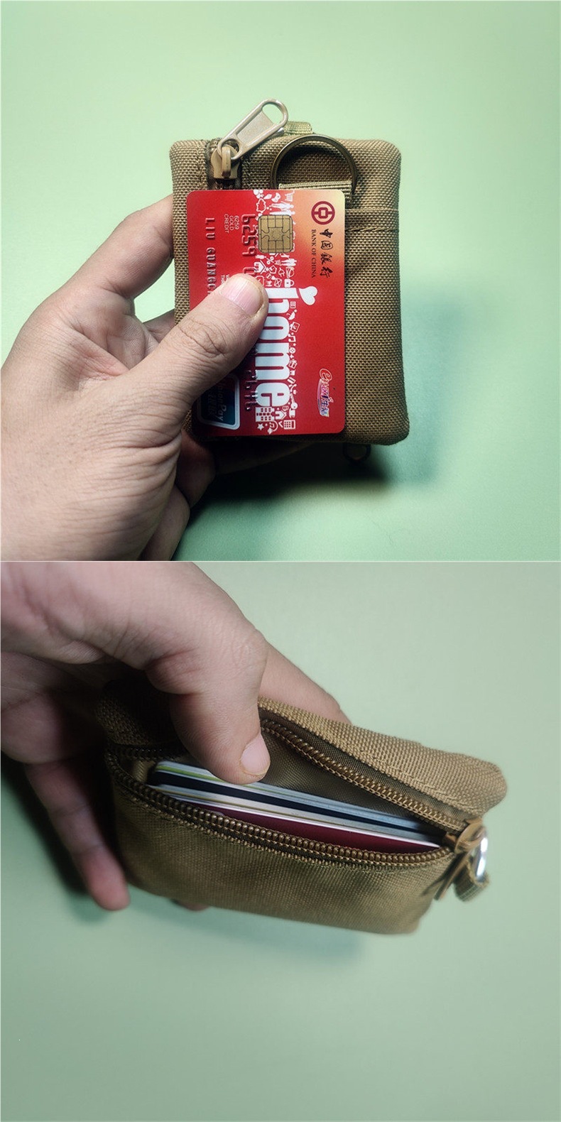 Canvas mini key and coin purse for women and men, student small wallet, card holder, children's small bag, boy's key bag