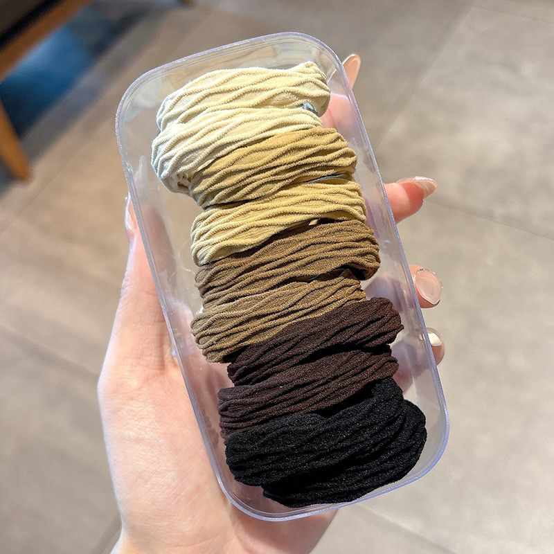 Cuerdas de cabello de cola de caballo de alta elasticidad, banda de goma duradera, anillo de cabello de mujer, 2025 nuevo toque de cabello de primavera y verano de alta gama