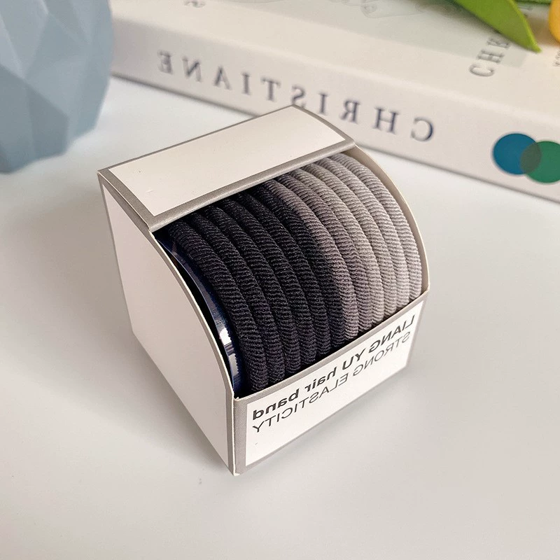 Плетеные эластичные резинки для волос — прочные ponytail-веревки, assorted colors, набор в коробке