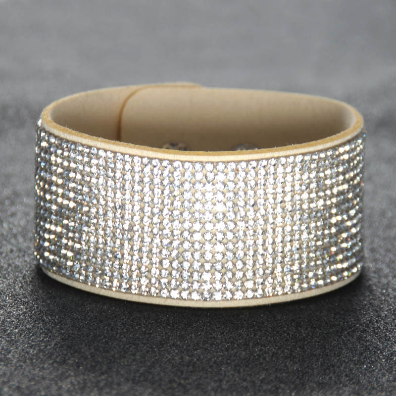 wholesale jewelry retro full of diamond wide bracelet nihaojewelry