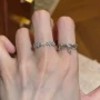 镶锆石多层爱心个性指环