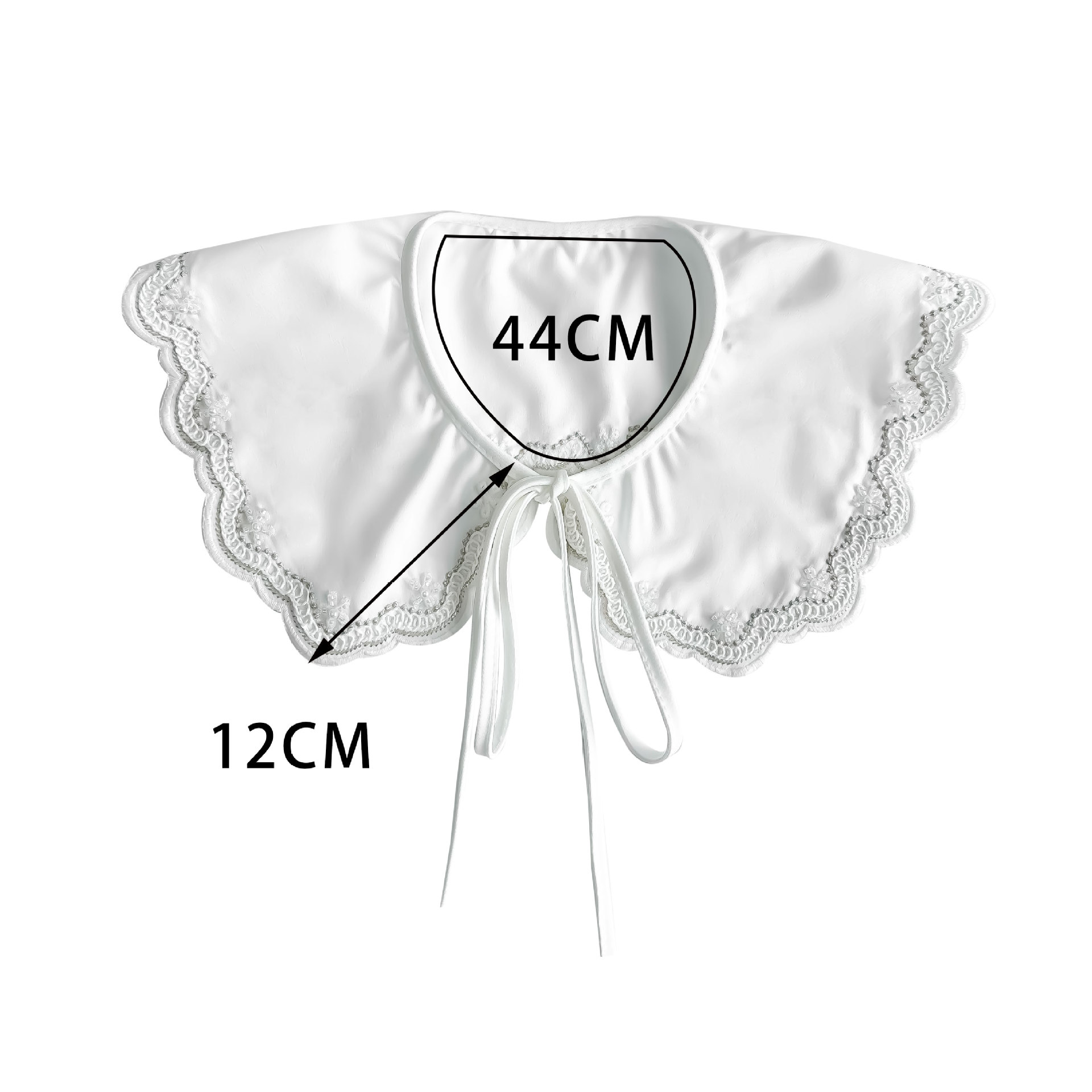 Doble capa de ergena bordada correa de encaje collar falso collar collar primavera y verano collar de decoración para mujeres