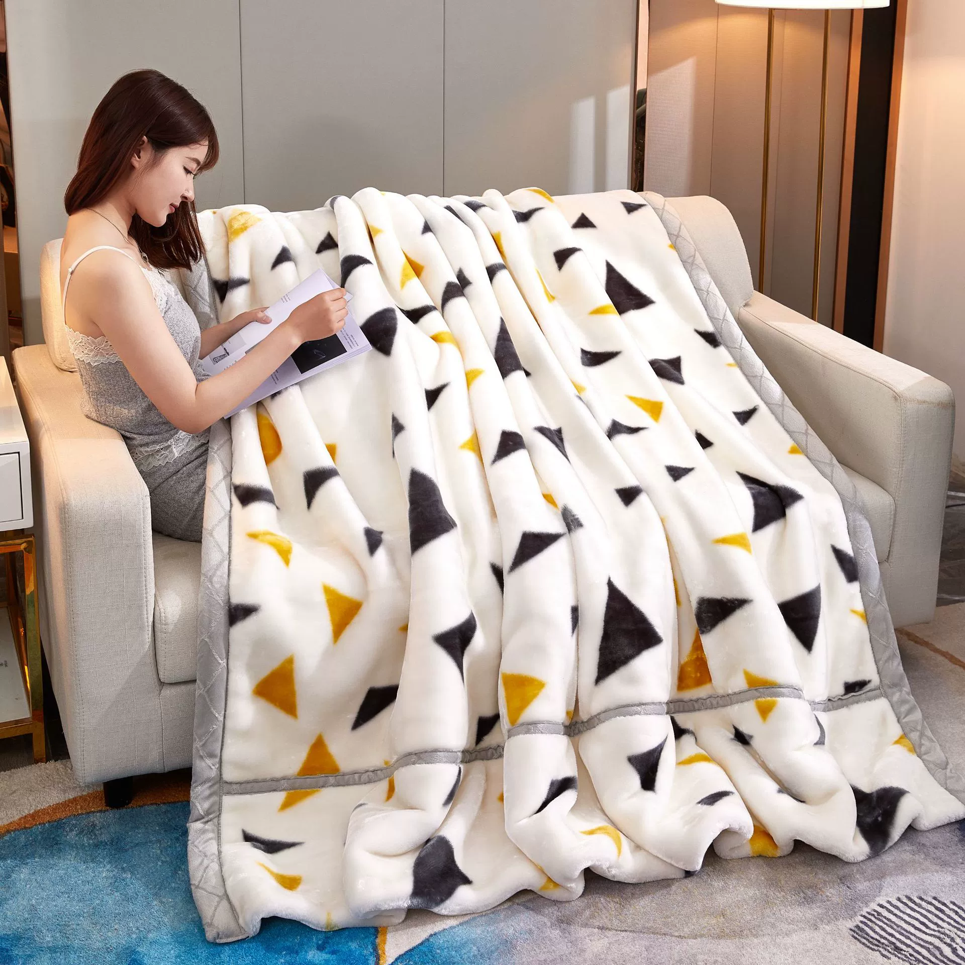 Winter duvet, coral sofa for sleep, increased thickness