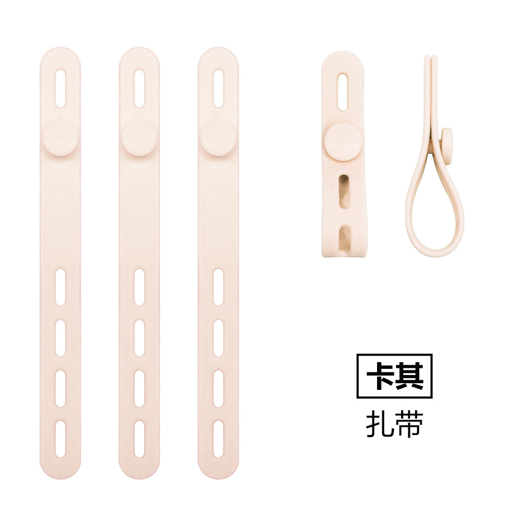 Organizador de cables de silicona ajustable, almacenamiento de cables de datos, brida, enrollador de cables para auriculares, fijador de cables, organizador de cables