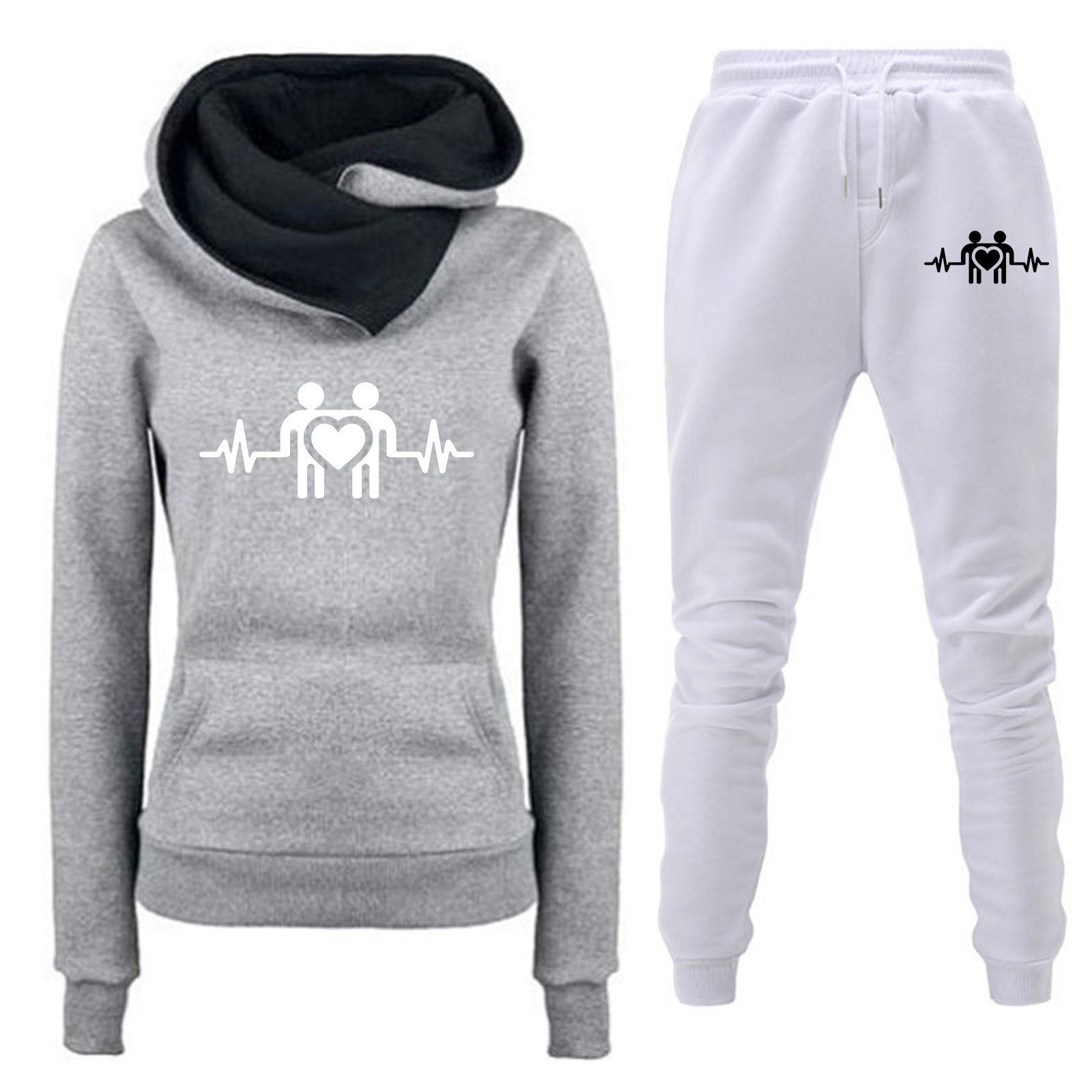 Comercio exterior transfronterizo Otoño e Invierno Nuevo traje de ropa deportiva con capucha y forro polar pantalones de suéter de mujer ropa de mujer al por mayor image 8