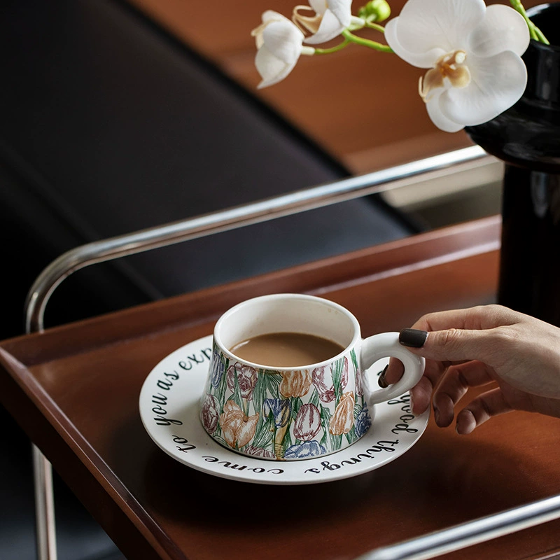 Coffee ceramic set, high quality afternoon tea, tea cup, high-quality style