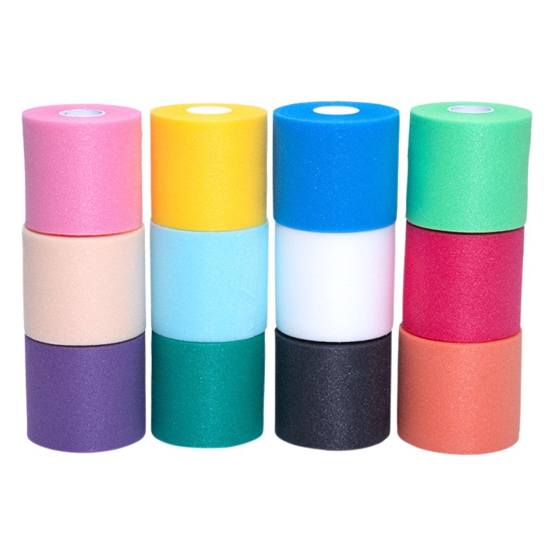 Venta caliente película absorbente de golpes película amortiguadora de bádminton película de piel base de tobillo al aire libre película de espuma esponja vendaje deportivo elástico