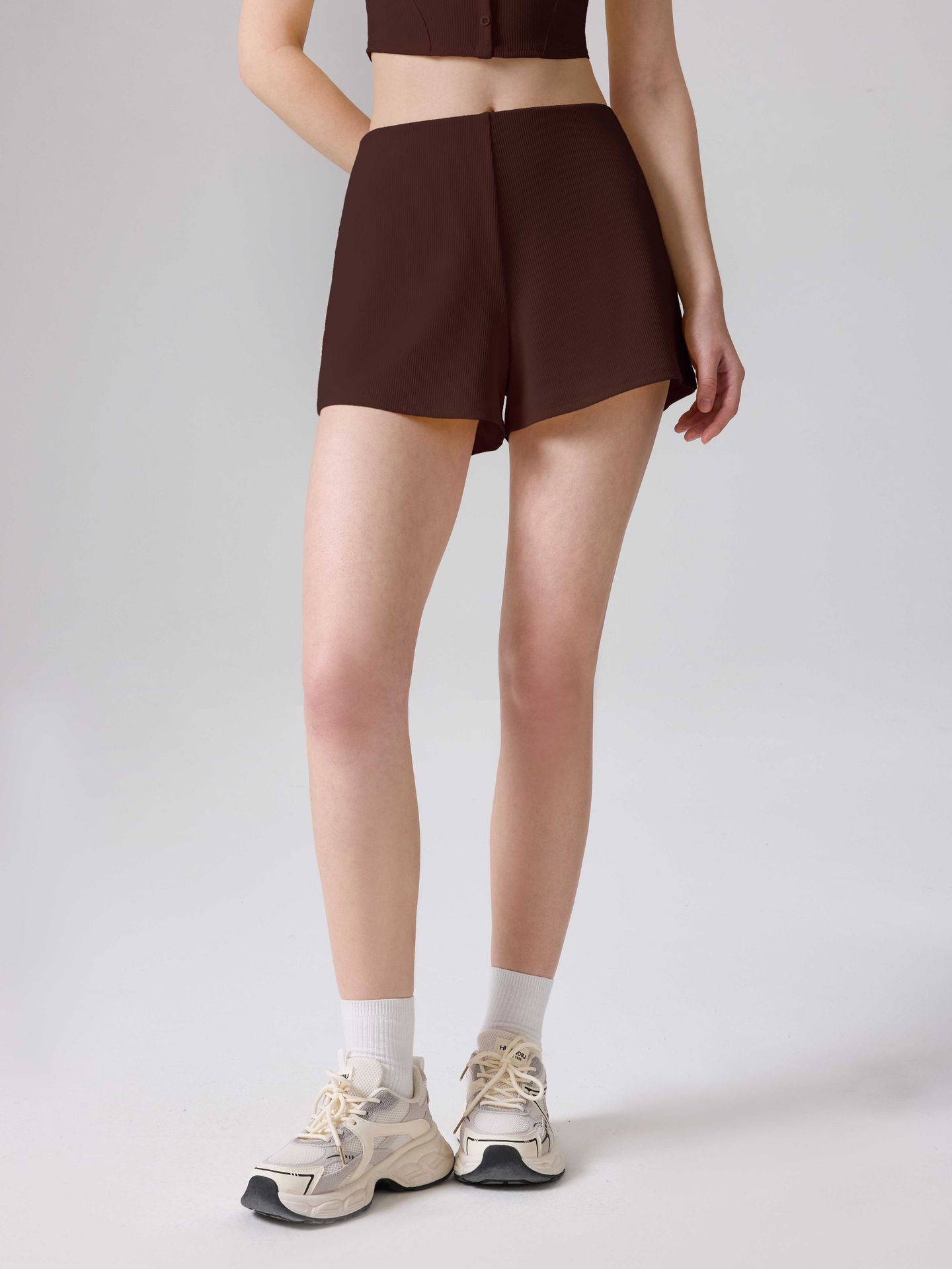 Verano nuevo suelto pantalón de calzada hilo piel de cintura alta elástico pantalones cortos cómodos transpirables para mujeres
