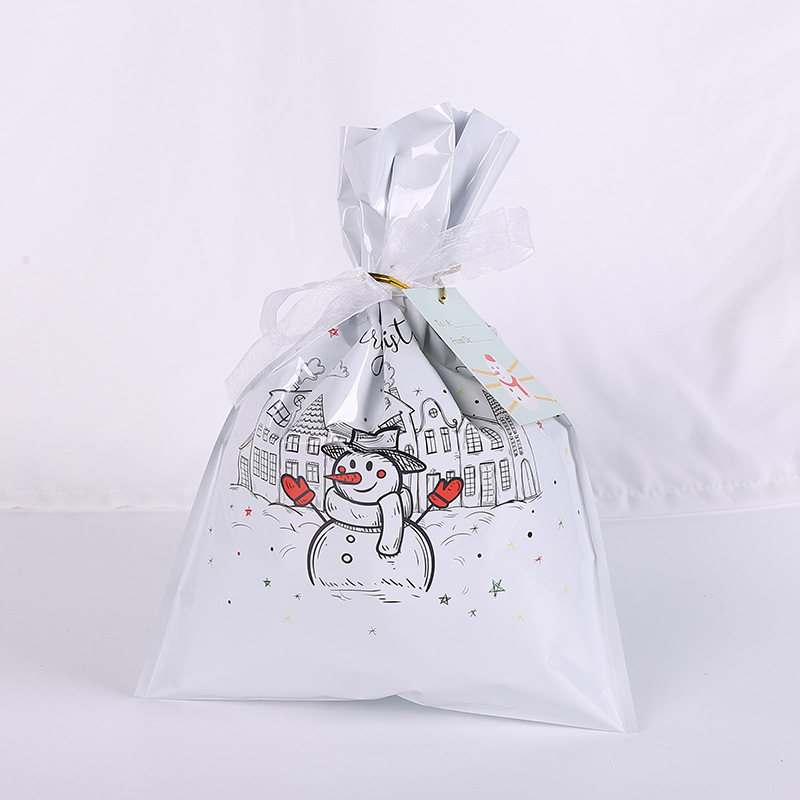 En stock corbata cuerda Navidad caramelo bolsa alce Santa Claus Correa cordón bolsa caramelo bolsa de regalo personalización image 19