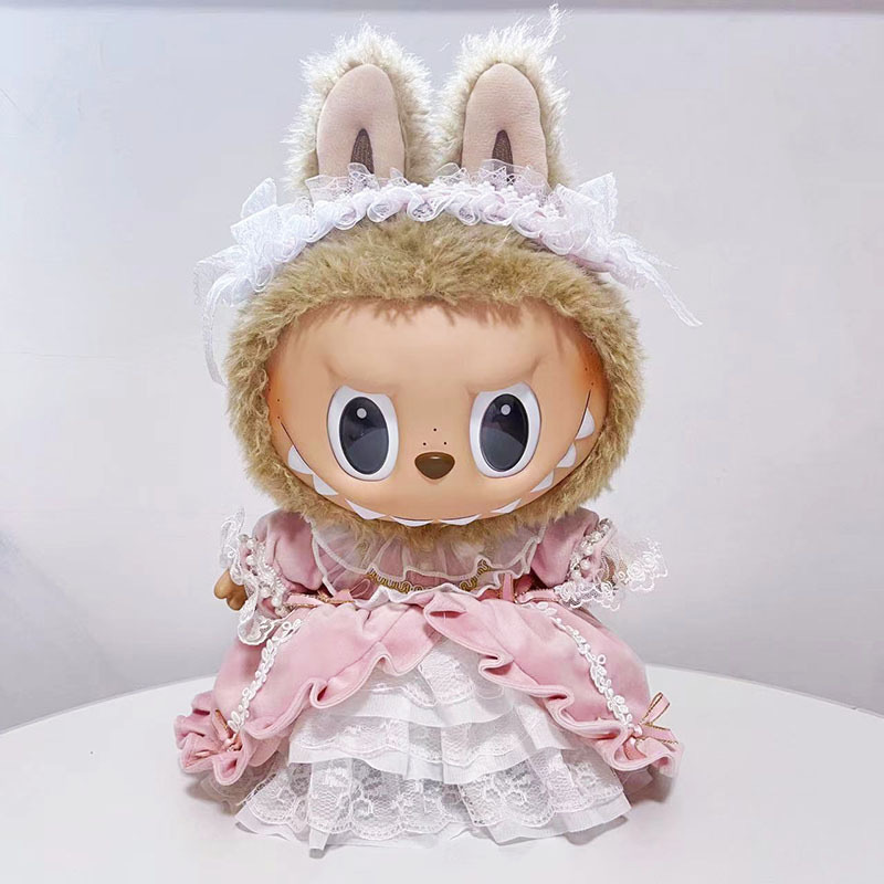 38cmラブブベビー服、ラブブぬいぐるみ服、ラブブ人形着替え、漢服スカートスーツ|undefined