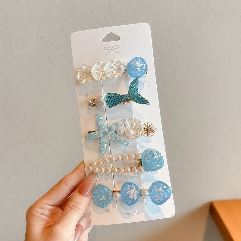 Pinza para el cabello para niños de dibujos animados coreanos, clip para flequillo en la frente femenina, horquilla rota lateral, horquilla de sentido avanzado, clip para bebé, tocado