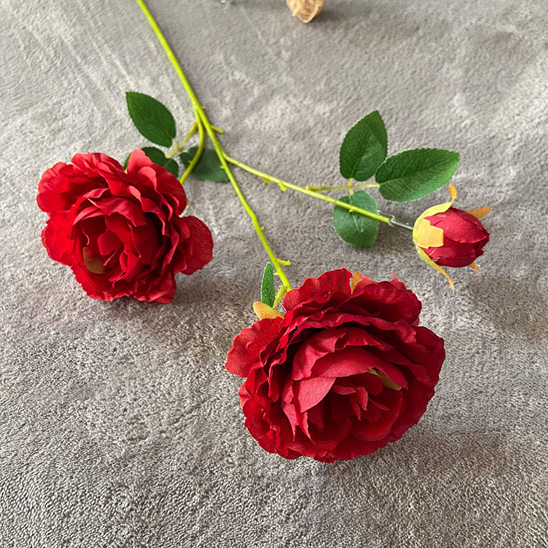 모란 3개 - 빨간색