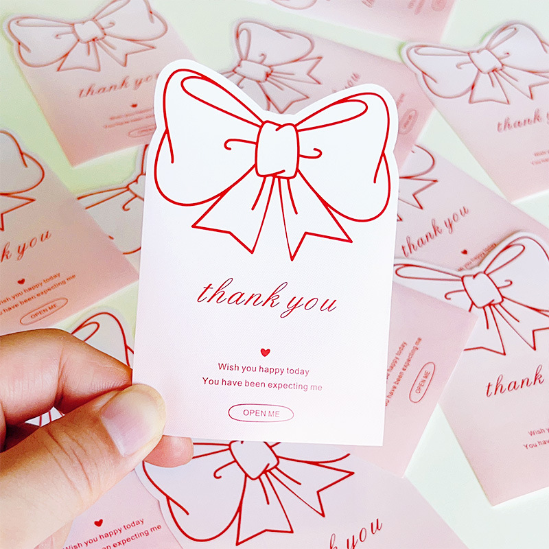 Bow Thanks Card Sticker Graduation Season Thanks Teacher Sticker…