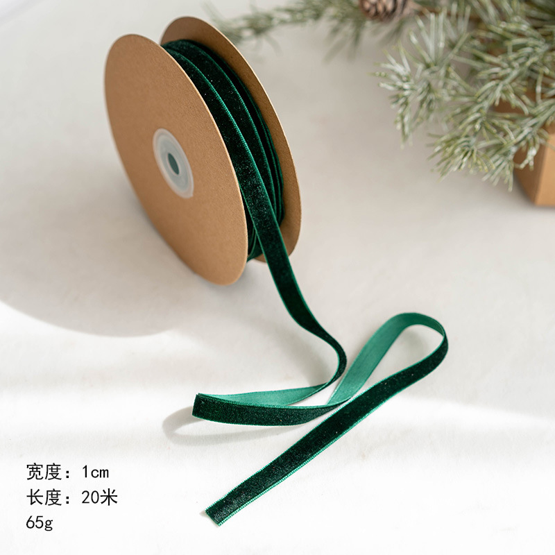 クリスマス装飾アマゾン1cm 2.5cmベルベット無弾片面植毛帯diy蝶ネクタイ部品包装袋|undefined