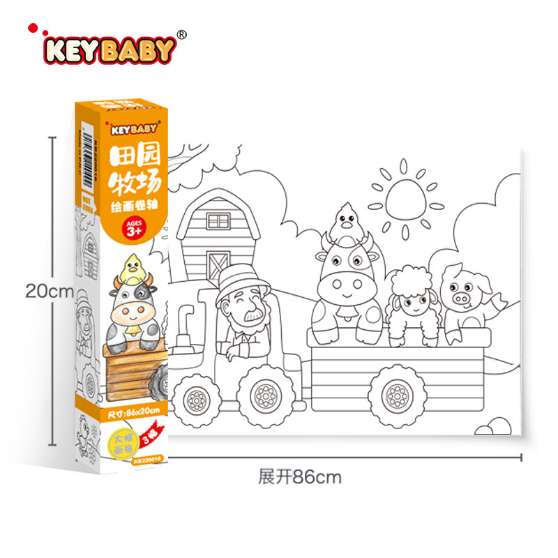 2023 niños populares de graffiti scroll simple pluma pintura protección de la pared se puede pegar repetidamente papel bebé iluminación pintura