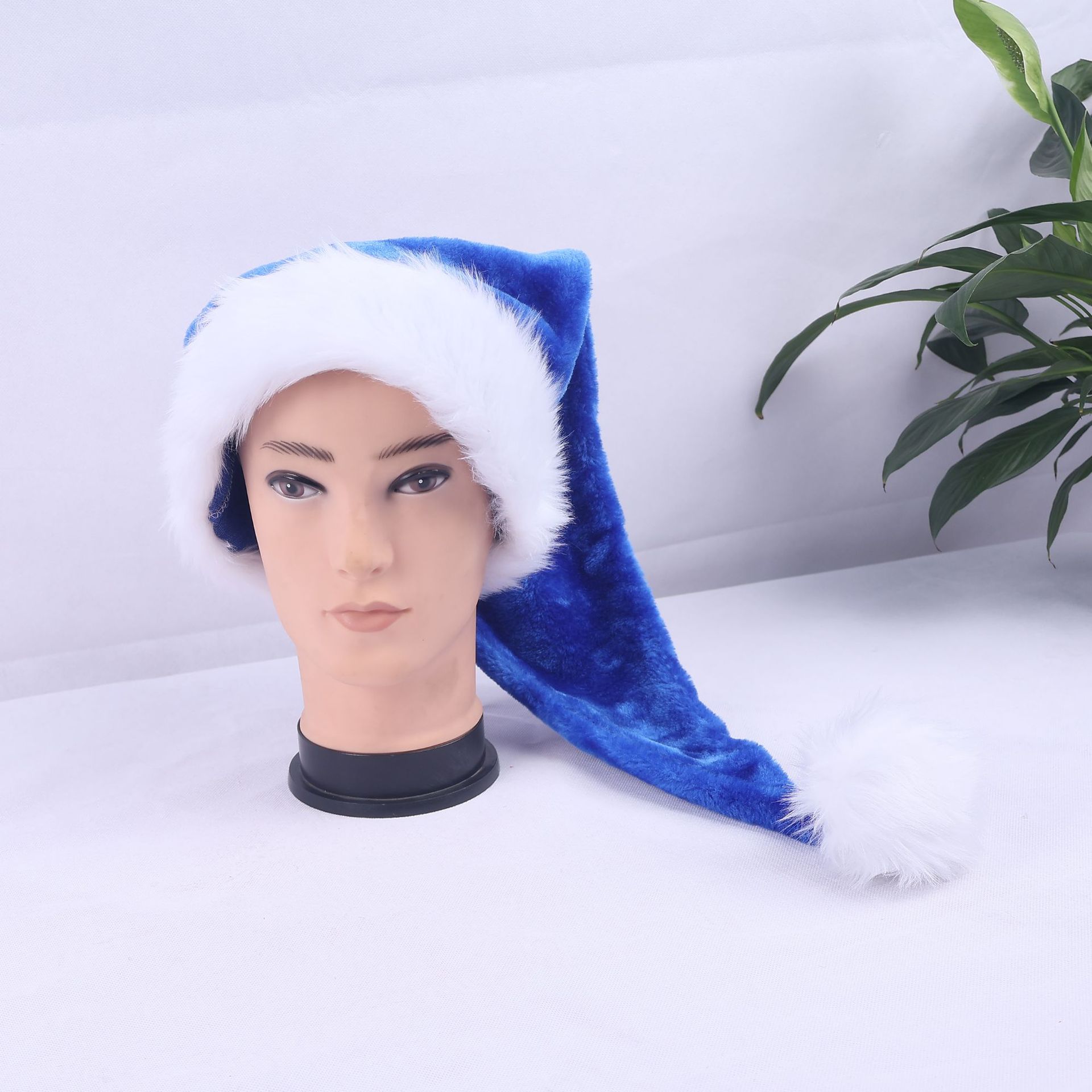 Productos explosivos transfronterizos Sombrero navideño multicolor de 75cm alargo 32*75cm Sombrero navideño de felpa de una sola capa Fábrica de origen