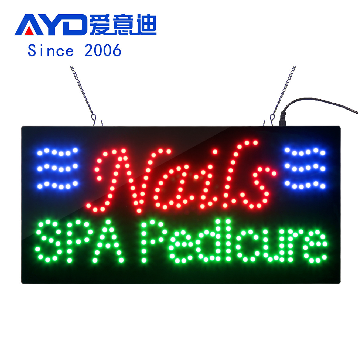 Led广告牌发光字高亮标识招牌 Nails SPA Pedlcure 灯牌 led sign
