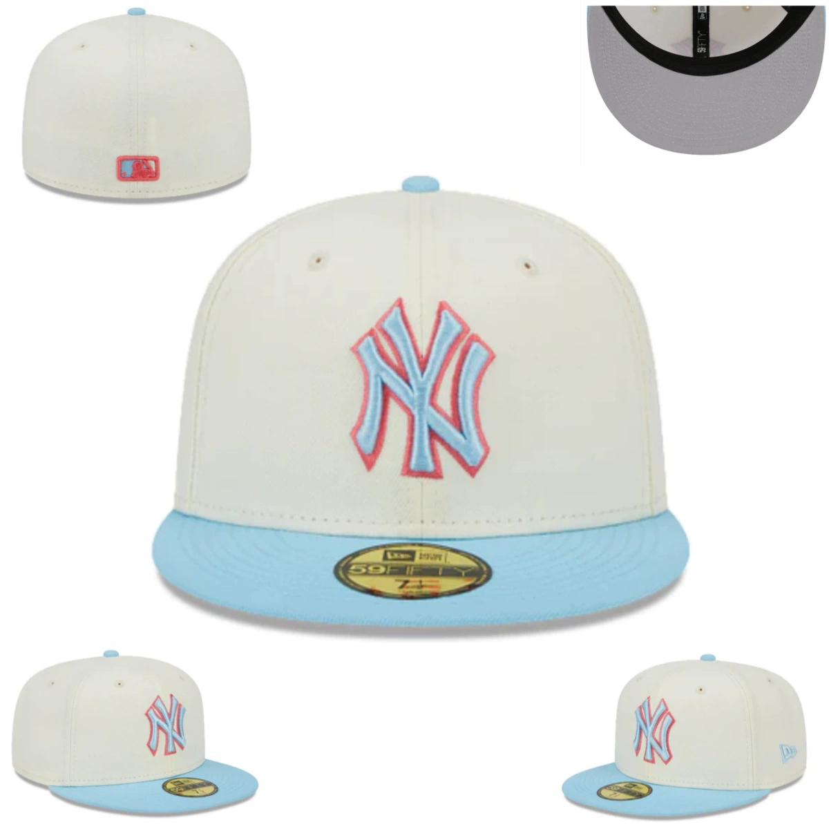Baseball cap, multicoloured sun hat, sun protection, with embroidery