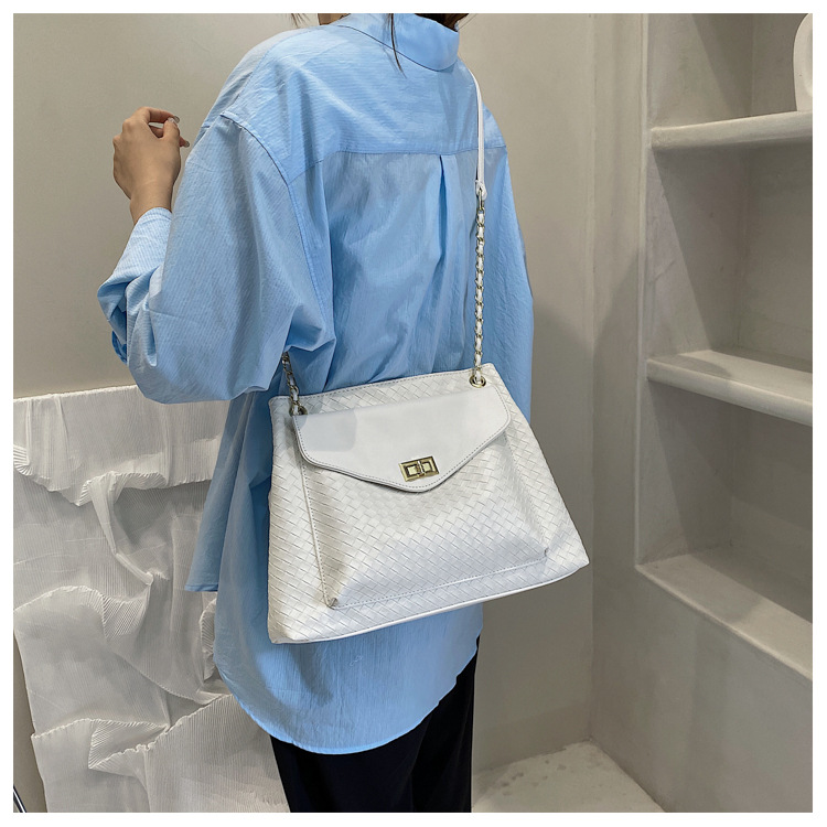 Wholesale Fashion Rhumbus Woven Messenger Tote Bag Nihaojewelry display picture 3