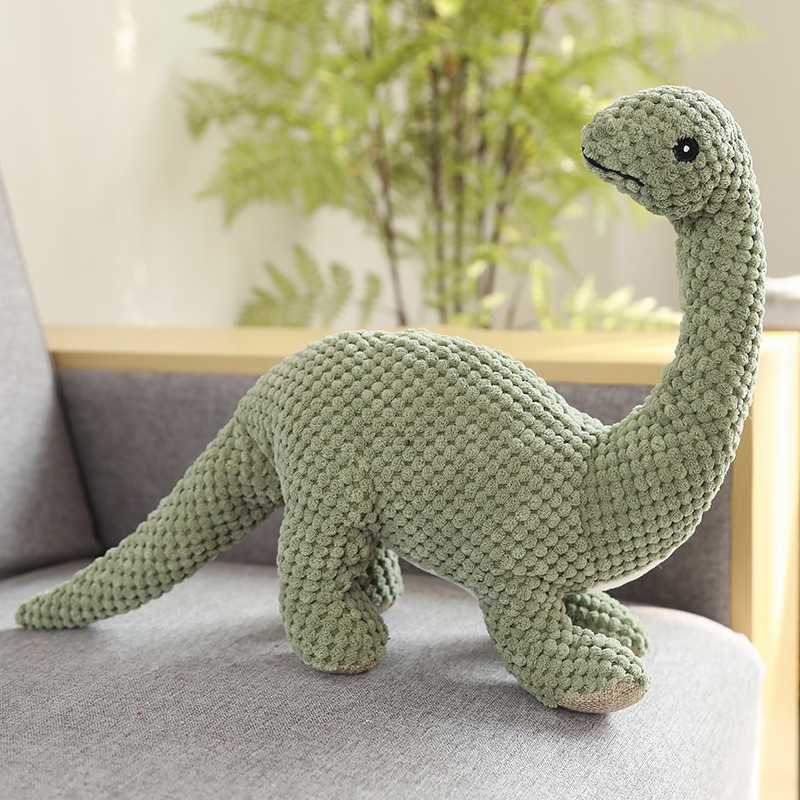 Corgi Golden Retriever lindo dinosaurio suministros para mascotas interactivo alivio tapado Juguete de perro transfronterizo sonido de felpa molar resistente a los mordiscos