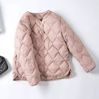 Pinghu White Duck пуховик женский новый тонкий короткий высококачественный повседневный пиджак