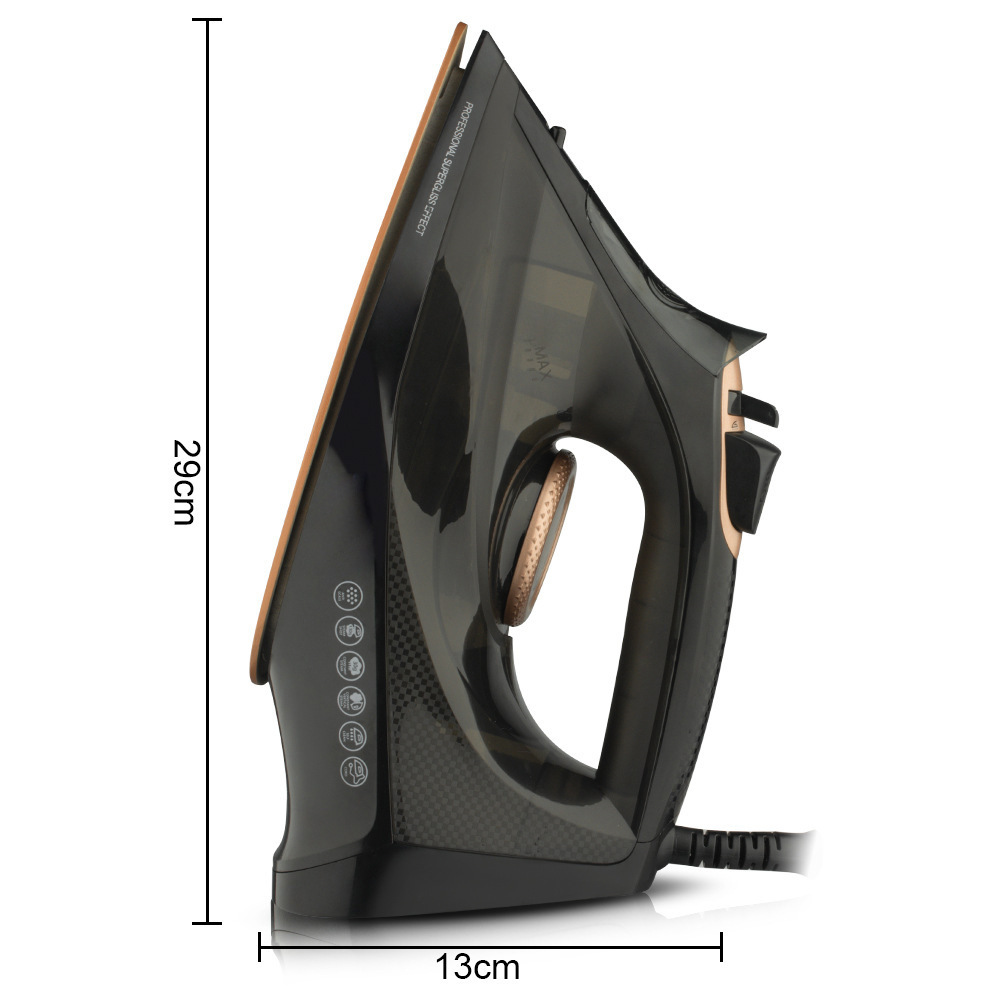 Estándares europeos y estadounidenses transfronterizos hierro de vapor doméstico de mano colgado con alambre hierro de vapor eléctrico seco y húmedo 2200W