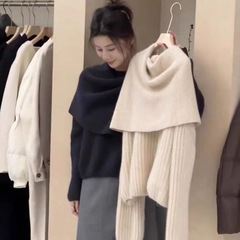 外国貿易の怠惰な風の柔らかいモチモチのセーターの女性の秋冬の新型の優しい雰囲気の上着の百合の快適な外はニットを着ます。