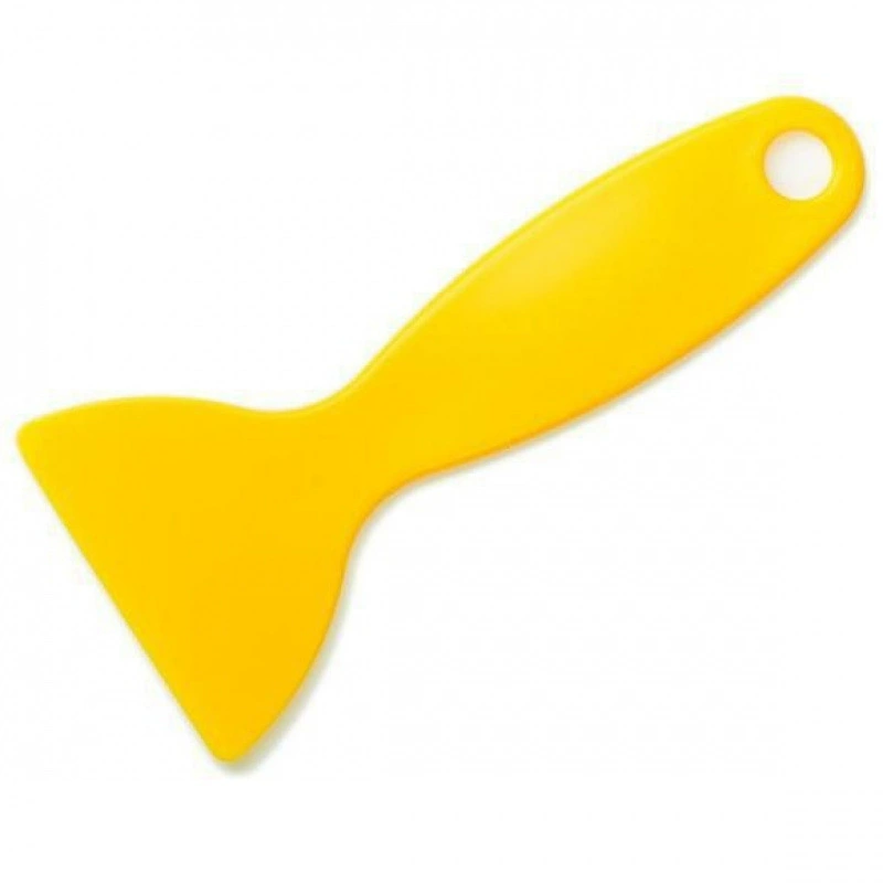 Маленькая желтая лопата автомобильная пленка треугольная скребок пластиковая маленькая наклейка скребка анти-перевернутый край специальная пластиковая скребок