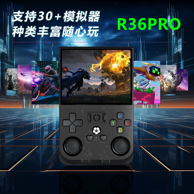 Cross-Border Exclusive Supply of R36Max Handheld Game Console, Open-Source Handheld Console, Large Psp Games, Dual Joysticks, High-Definition Display