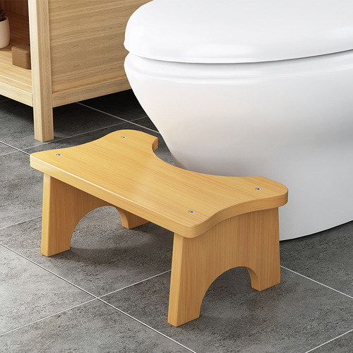 Bathroom pit toilet stool foot stool toilet bamboo solid wood non-slip foot stool artifact for the elderly and children