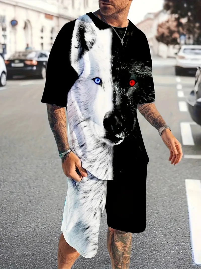 2025 nuevo producto Amazon nuevo conjunto de pantalones cortos de camiseta de manga corta de alta calidad transfronteriza europea y americana ME05 MA04