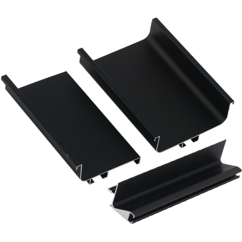 La manija de puerta en forma de L en forma de U superior y la manija media más baja de aluminio del Gabinete Manija encajada invisible manija-libre del Gabinete de la aleación de aluminio