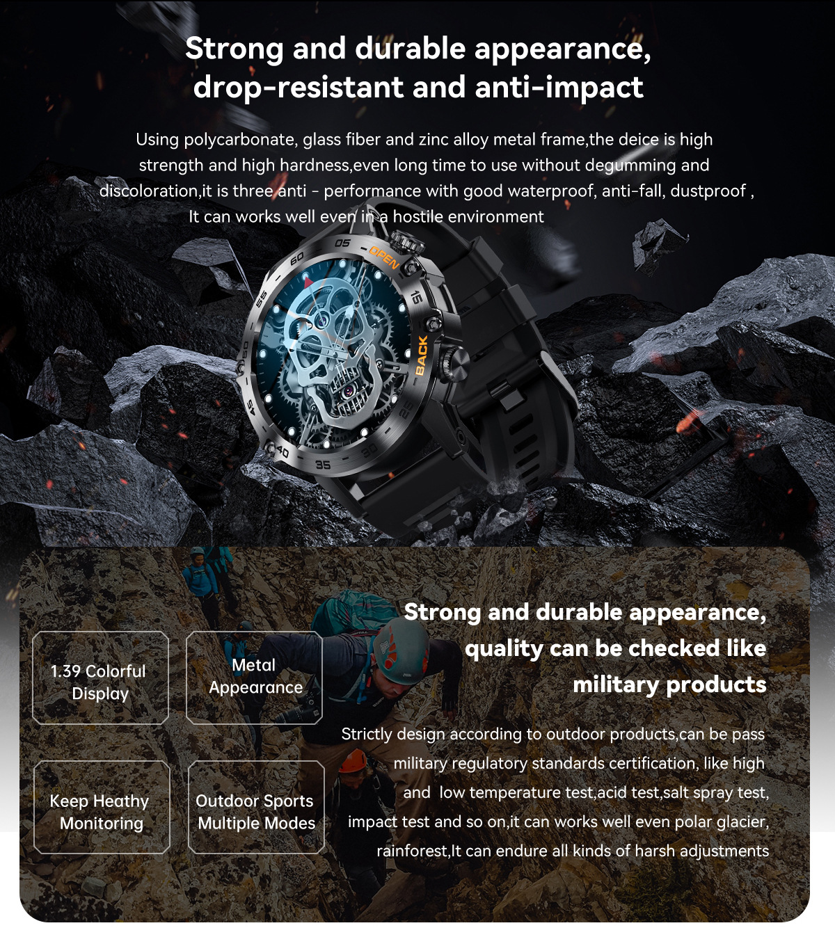 K52 Cross-border New Bluetooth call, over 100+ watch faces, sports mode, three-proof outdoor sports bracelet undefined