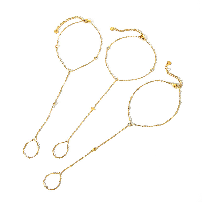 Europa y los Estados Unidos lujosos diamantes de tobillas de zircon acero de titanio no se desvanece niñas de alto nivel de pie puro para decoración de control de pie