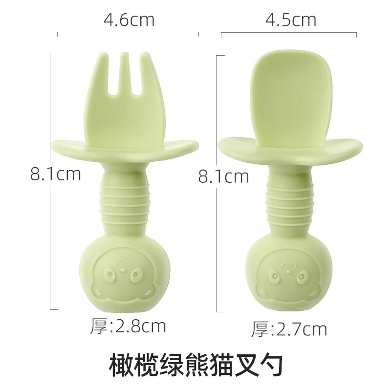 子供用食器セット、ベビーシリコンボウル、フォーク、スプーン、離乳食ボウル、食器、食品グレードシリコン食器|undefined