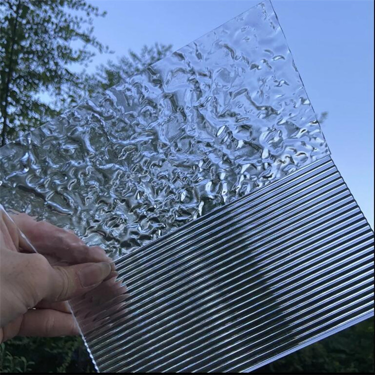 358MM thick transparent Changhong thick striped acrylic board cabinet door screen water ripple stone pattern organic Glass Plus