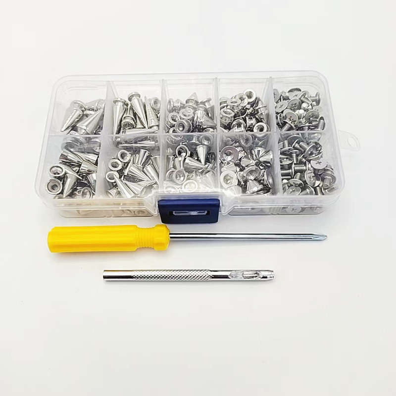 176セットのパンク釘8つのサイズ亜鉛合金弾丸ボタンDIY手作り部品靴帽ペット首輪装飾ボタン|undefined