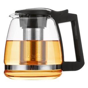Lilac teapot transparent 304 stainless steel filter glass flower teapot gift group purchase store manufacturers wholesale