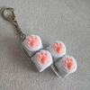 Z-shaped transparent shell-white cat claw-small d chain